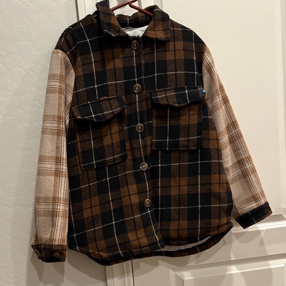 Hurley Checkered Wool Jacket - Black and Brown